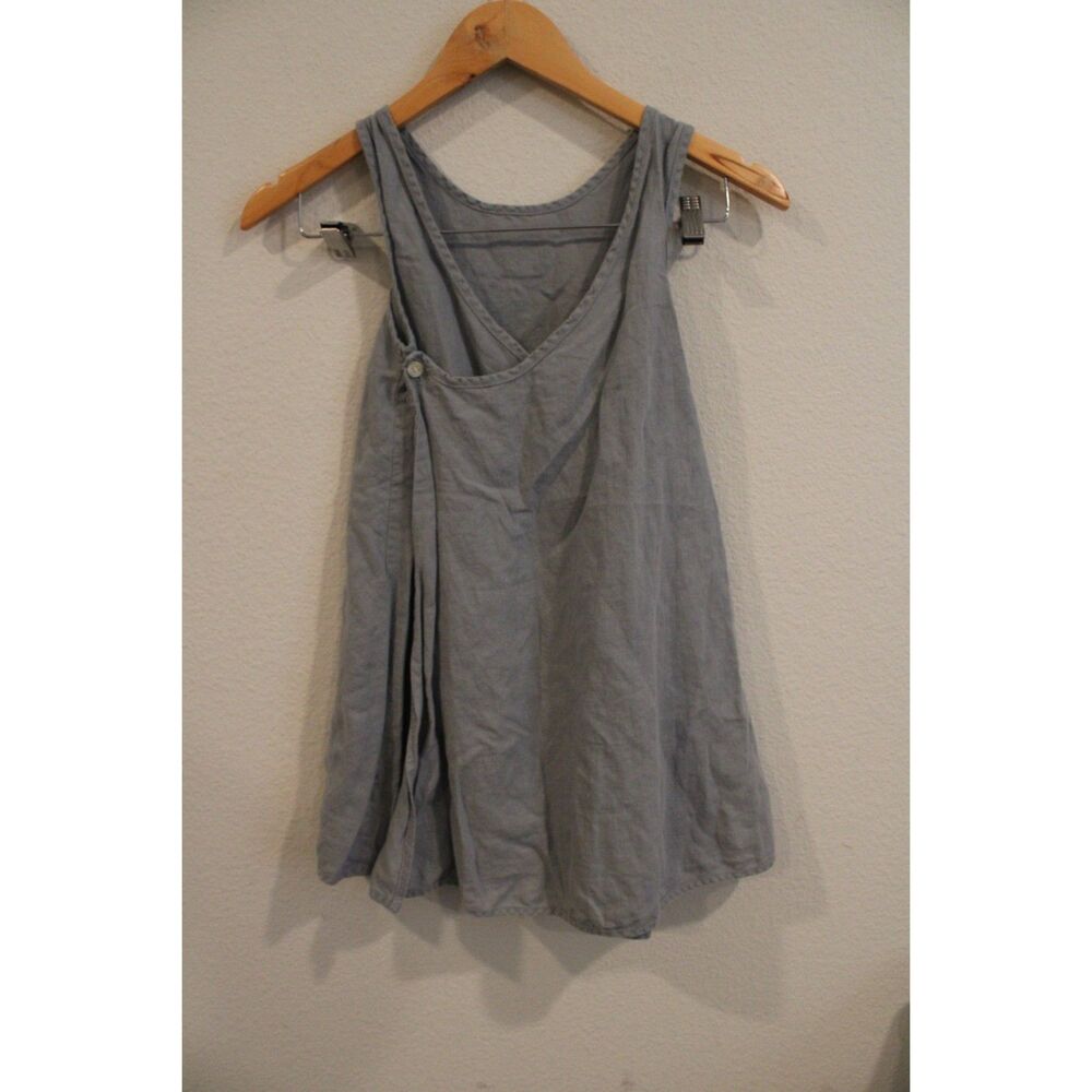 Mabo blue gray cross back lien dress size 6/7